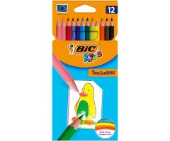 BIC Spalvoti pieštukai TROPICOLORS 12 spalvų rinkinys 022503