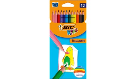 BIC Spalvoti pieštukai TROPICOLORS 12 spalvų rinkinys 022503