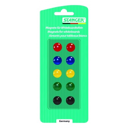 STANGER Spalvoti magnetai, 10 magnetų pakuotėje 73002