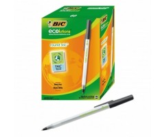 BIC Tušinukas ECO ROUND STIC 1.0 mm, juodas, pakuotėje 60 vnt 256644
