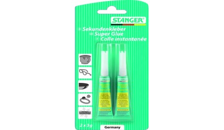 STANGER Klijai Superglue 2 x 3 g, pakuotėje 12vnt 18041