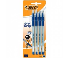 BIC Tušinukas Cristal Grip 1.0 mm, mėlynas, pakuotėje 4 vnt 004030