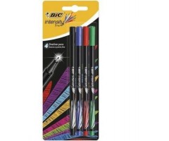BIC Rašiklių rinkinys Fineliners INTENSITY FINE CLAS MIX 0,4 mm, 4 spalvų rinkinys 449336