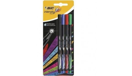 BIC Rašiklių rinkinys Fineliners INTENSITY FINE CLAS MIX 0,4 mm, 4 spalvų rinkinys 449336