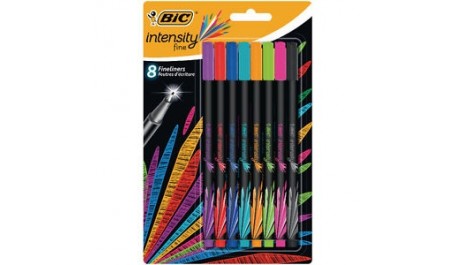 BIC Rašiklių rinkinys Fineliners INTENSITY FINE 0.4 mm, 8 spalvų rinkinys 449268