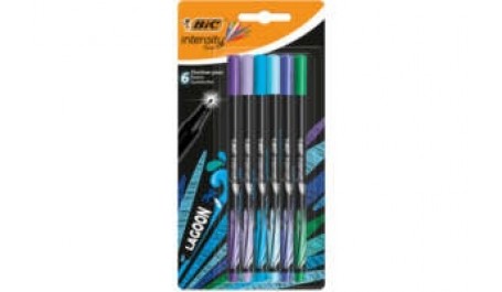 BIC Rašiklių rinkinys Fineliners INTENSITY LAGOON 0.4 mm, 6 spalvų rinkinys 498310