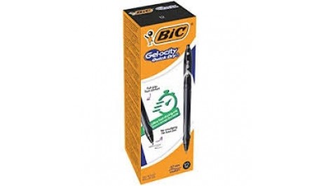 BIC Gelinis rašiklis GEL-OCITY QUICK DRY, juodas, pakuotėje 12vnt 494664