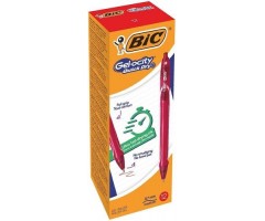 BIC Gelinis rašiklis GEL-OCITY QUICK DRY, raudonas, pakuotėje 12vnt 494671