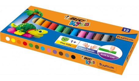 BIC Plastilinas 12 spalvų, 485495