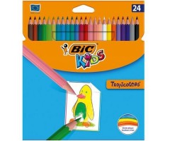 BIC Spalvoti pieštukai TROPICOLORS  24 spalvų rinkinys, 022510
