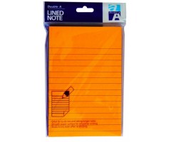 Double A Lipnūs lapeliai Neon Orange 150x101 mm, linijomis, 100 lapelių