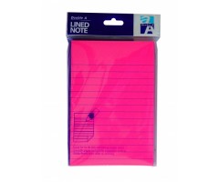 Double A Lipnūs lapeliai Neon Magenta 150x101 mm, linijomis, 100 lapelių