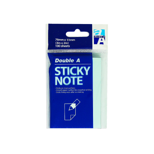 Double A Lipnūs lapeliai Blue 76x51 mm, 100 lapelių