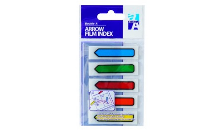 Double A Plastikiniai žymekliai - indeksai 5C 45x12 mm Full colors