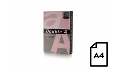 Spalvotas popierius Double A, 80g, A4, 500 lapų, Pink