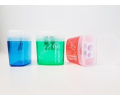 Drožtukas plastikinis su šiukšlų konteinerių, 2 skylės skirtingų storių