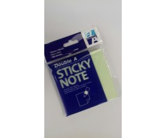 Double A Lipnūs lapeliai Green 76x76 mm, 100 lapelių