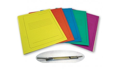 Kartoninis segtuvėlis A4 280g, geltonas su spauda ir įsegėle