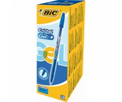 BIC Gelinis rašiklis CRISTALGEL 0.7 mm, mėlynas, pakuotėje 20 vnt 721293