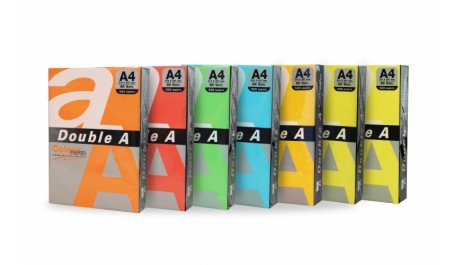 Spalvotas popierius Double A, 80g, A4, 100 lapų, Rainbow 5