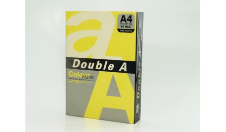 Spalvotas popierius Double A, 80g, A4, 500 lapų, Lemon