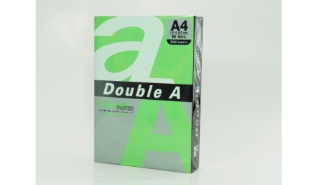 Spalvotas popierius Double A, 80g, A4, 500 lapų, Parrot
