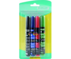 STANGER Permanentinis žymeklis M236, 1-4 mm, 4 spalvų rinkinys 712020