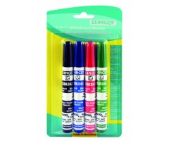 STANGER Baltos lentos žymekliai BM241 1-4 mm, 4 spalvų rinkinys 321003