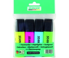 STANGER Teksto žymekliai 1-5 mm, 4 spalvų rinkinys 180009000