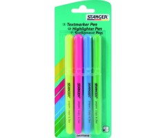 STANGER Teksto žymekliai 1-3 mm, 4 spalvų rinkinys 180009900