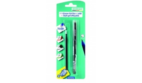 STANGER Gelinis rašiklis su trintuku Eraser  0.7 mm, juodas + 1 šerdelė