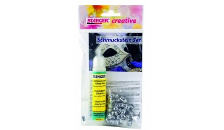 STANGER Dekoravimo rinkinys Gemstone Set dekoravimo piemonės + klijai 30 g 900005