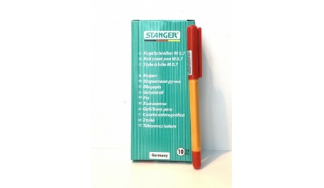 STANGER Tušinukas Finepoint Softgrip 0.7 mm, raudonas, pakuotėje 50 vnt 18000300057