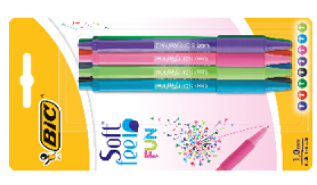 BIC Tušinukai Soft Feel Clic Fun, skirtingų spalvų, 8 vnt.