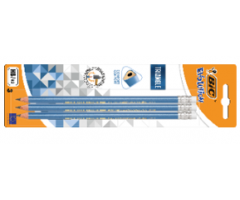 BIC Grafitiniai pieštukai Evolution Triangle, su trintuku,  3 vnt.