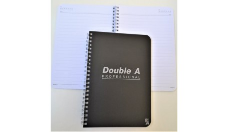 Double A bloknotas su spirale šone, linijomis, WBN B5 formato, 70 gsm, 60 lapų. (intensyvių spalvų m