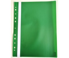 Segtuvelis skaidriu viršeliu ir perforacija AD Class  100/150 žalias , 25 vnt./pak.