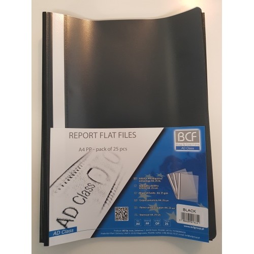 AD Class Segtuvėlis skaidriu viršeliu 100/150 juodas,pakuotėje 1vnt