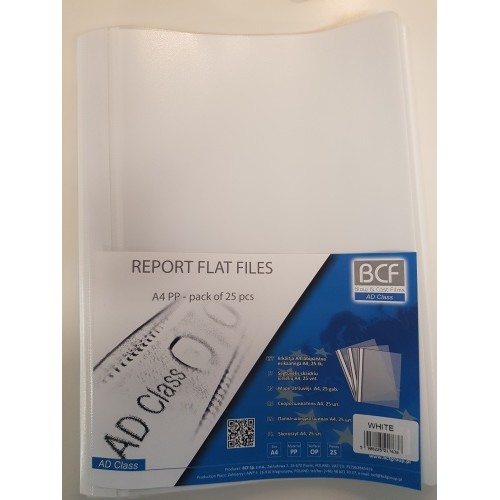 AD Class Segtuvėlis skaidriu viršeliu 100/150 baltas, pakuotėje 1vnt