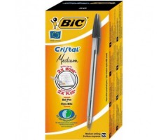 Bic Tušinukas CRISTAL 1.0 mm, Juodas, pakuotėje 50 vnt 847897