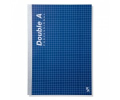 Bloknotas Double A, klijuota kraštine, A Professional, linijomis A5, 70g 40l 4ių pastelinių spalvų