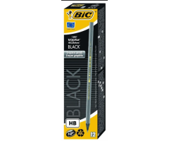 BIC Pieštukai EVOLUTION BLACK ECO HB, 12vnt. pakuotėje