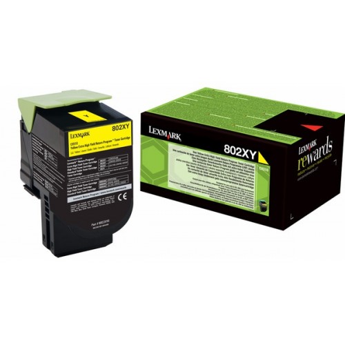 Lexmark Cartridge 802YX Yellow (80C2XY0) Return