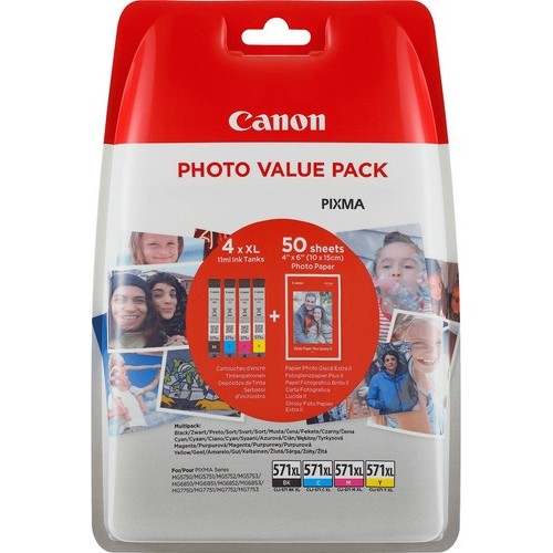 Canon Ink Photo paper multipack CLI571XL (0332C005)