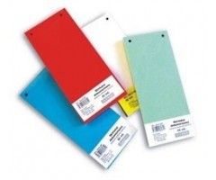 Skirtukai dokumentams SMLT kartoniniai 11x23,5cm  50vnt. raudoni