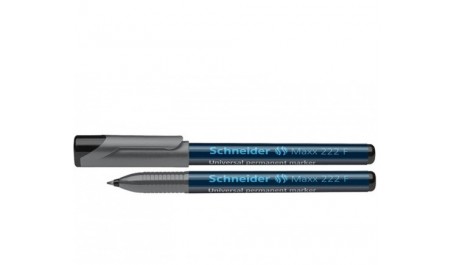 Žymeklis permanentinis Schneider Maxx 222 F, 0.7 mm, apvali galvutė, juodas  1213-026