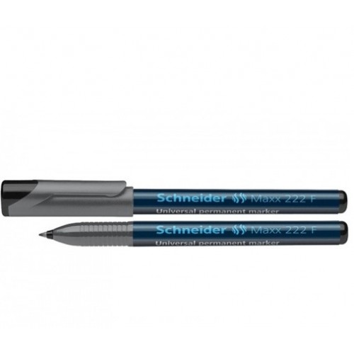 Žymeklis permanentinis Schneider Maxx 222 F, 0.7 mm, apvali galvutė, juodas  1213-026