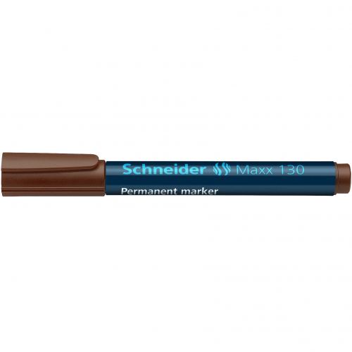 Žymeklis permanentinis Schneider Maxx 130, 1-3 mm, apvali galvutė, rudas  1213-014