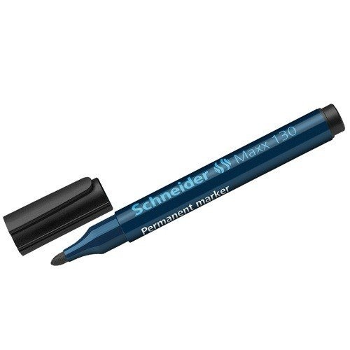Žymeklis permanentinis Schneider Maxx 130, 1-3 mm, apvali galvutė, juodas  1213-018