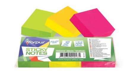 Lipnūs lapeliai Forpus, Neon, 40x50mm, spalvoti (3x100)  0717-207